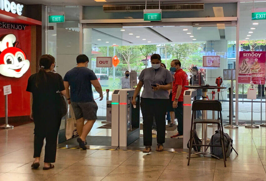 Automated Check In Gantries at Square 2, other malls